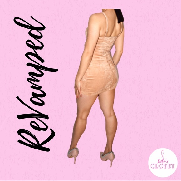 ReVamped XS Nude Mini Dress - Picture 2 of 5